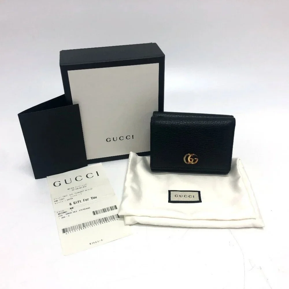 GUCCI 474746 GG Marmont Compact Wallet Coin Compartment Trifold wallet - Picture 12 of 12